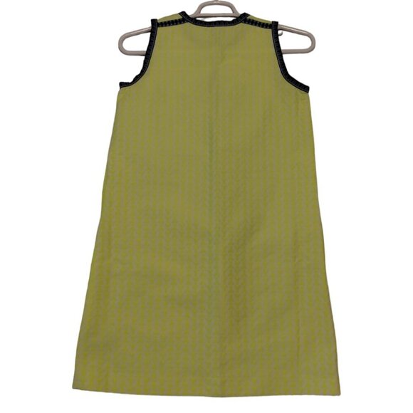 J. Crew Women's Neon Split Neck Sleeveless Pullover Mini Shift Dress Sz 2 Yellow - Picture 4 of 7